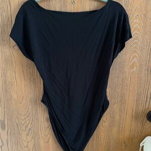 SHEIN Black Bodysuit Top with Open Back